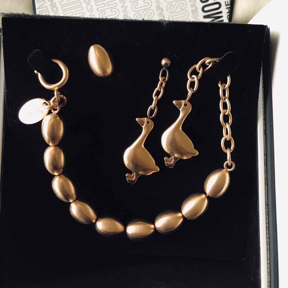 Rare! Moschino “Luisa” Earrings and Bracelet Set